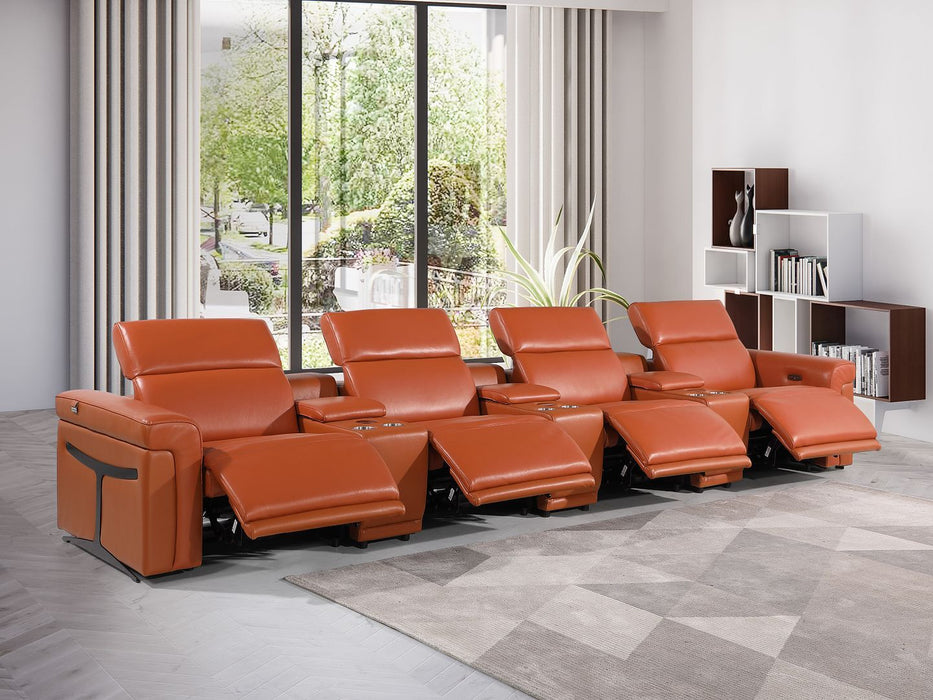 1126 - 7-Piece Modular Power Reclining Sofa In With 4 Power Recliners & Power Headrests