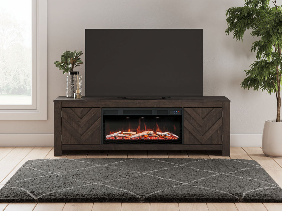 Cayboni - LG TV Stand With Fireplace Option