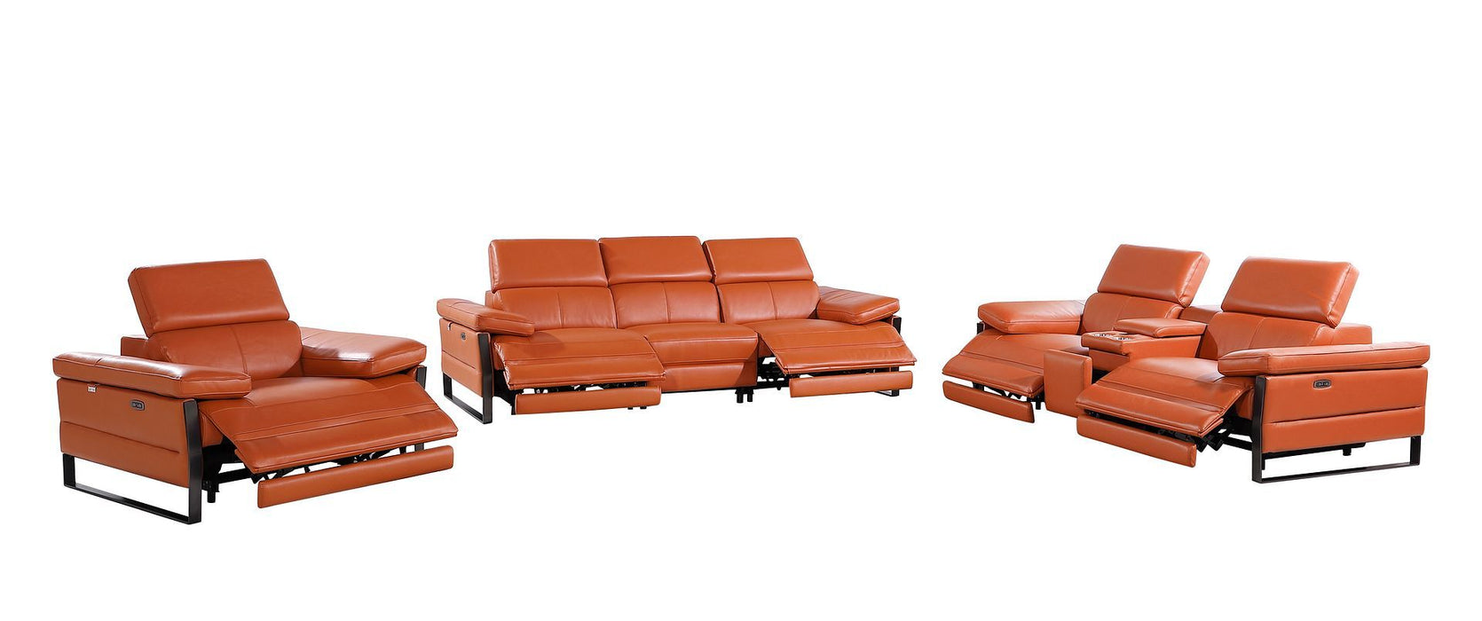 1246 - Modular Power Dual Reclining Sofa, Console Loveseat, And Chair Set With Power Headrests