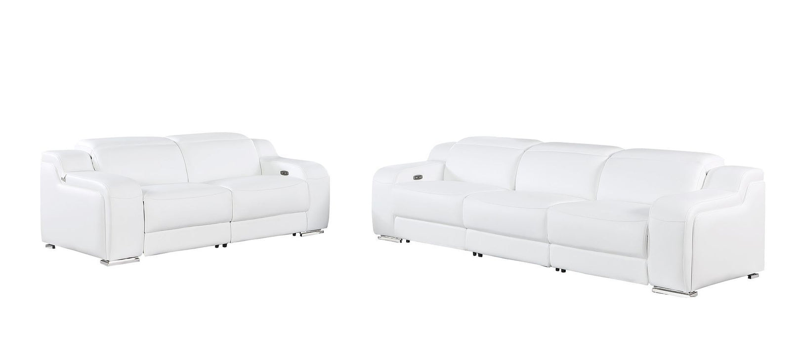 1116 - 5-Piece Modular Power Reclining Sofa And Loveseat Set In With 4 Power Recliners & Power Headrests