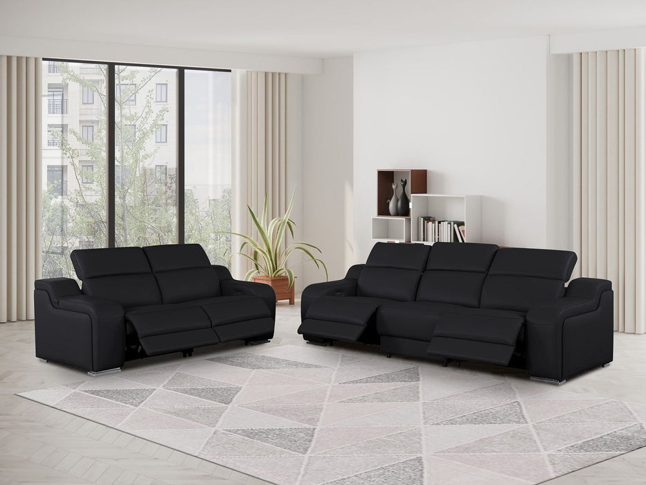 1116 - 5-Piece Modular Power Reclining Sofa And Loveseat Set In With 4 Power Recliners & Power Headrests