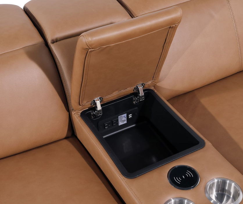 1224 - 3-Piece Modular Power Reclining Loveseat In With 2 Power Recliners & Power Headrests