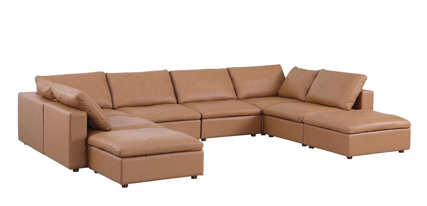 1100 - Top-Grain Italian Leather 8-Piece Sectional With Chaise