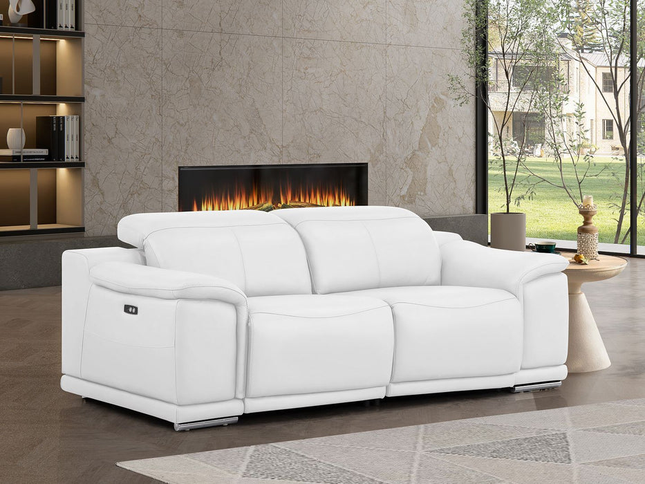 2679 - Genuine Leather Loveseat With Dual Power Recliners