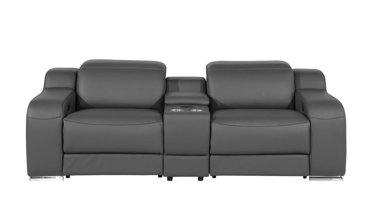 1116 - 3-Piece Modular Power Reclining Console Loveseat In With 2 Power Recliners & Power Headrests