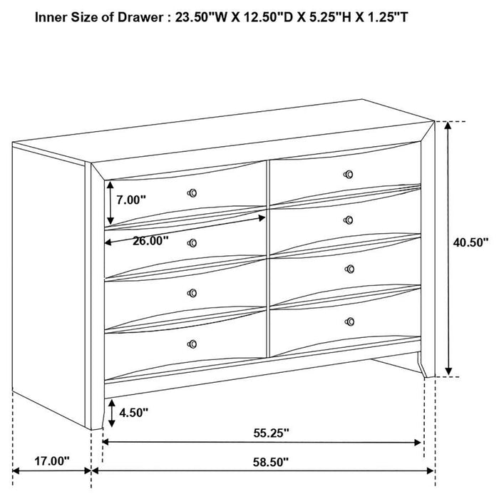 Briana - 8-Drawer Dresser