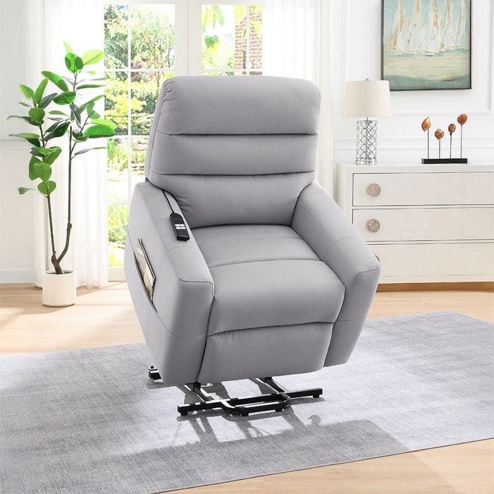 Freddie - Power Motion Recliner With Lift - Gray