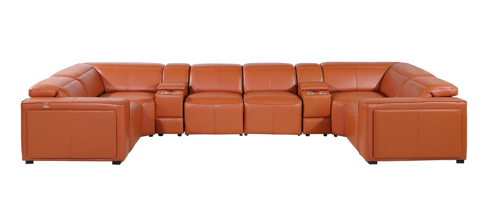 1224 - 8-Piece U-Shaped Sectional Sofa In With 2 Power Recliners & Power Headrests