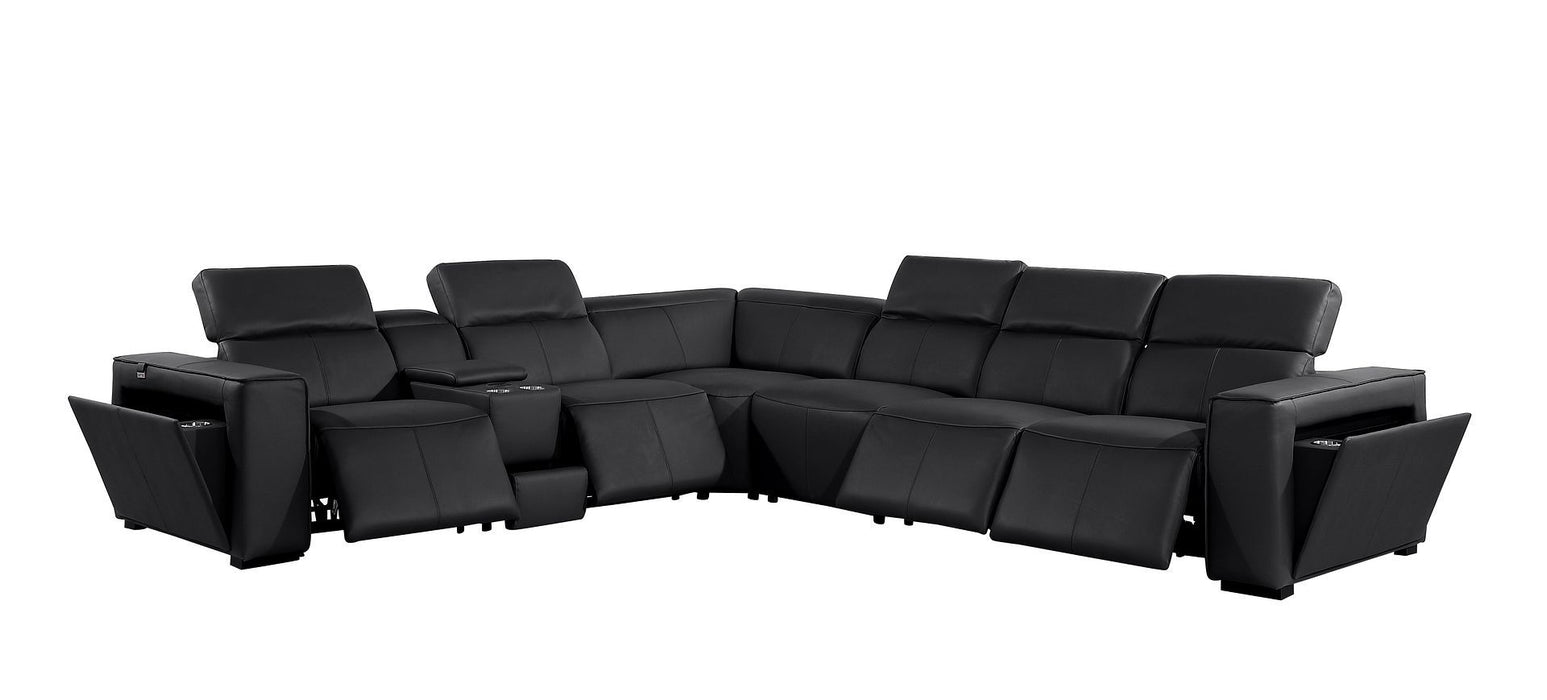 1224 - 7-Piece L-Shaped Sectional Sofa In With 4 Power Recliners & Power Headrests