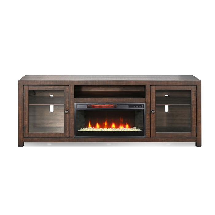 72" Media Console With Electric Fireplace