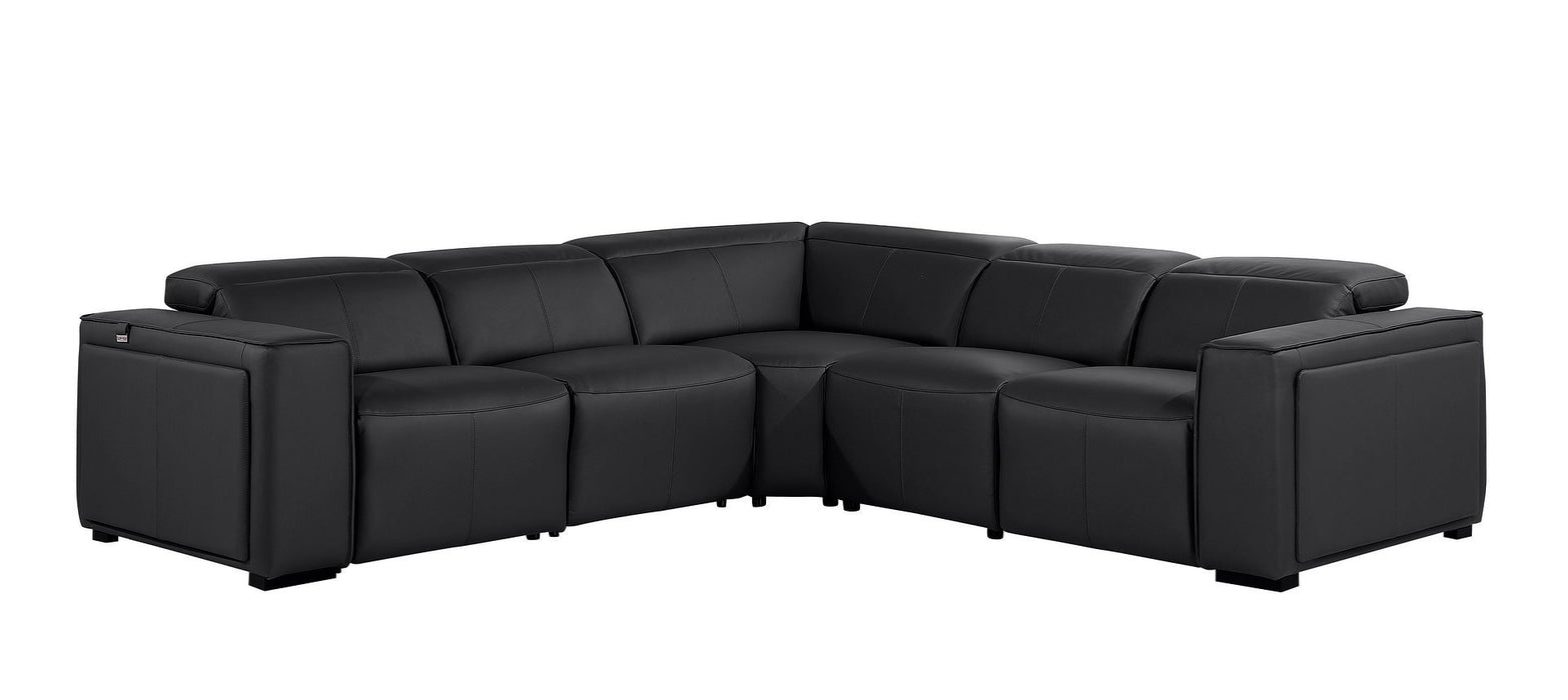 1224 - 5-Piece L-Shaped Sectional Sofa In With 3 Power Recliners & Power Headrests