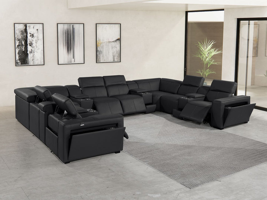1224 - 12-Piece U-Shaped Sectional Sofa In With 4 Power Recliners & Power Headrests