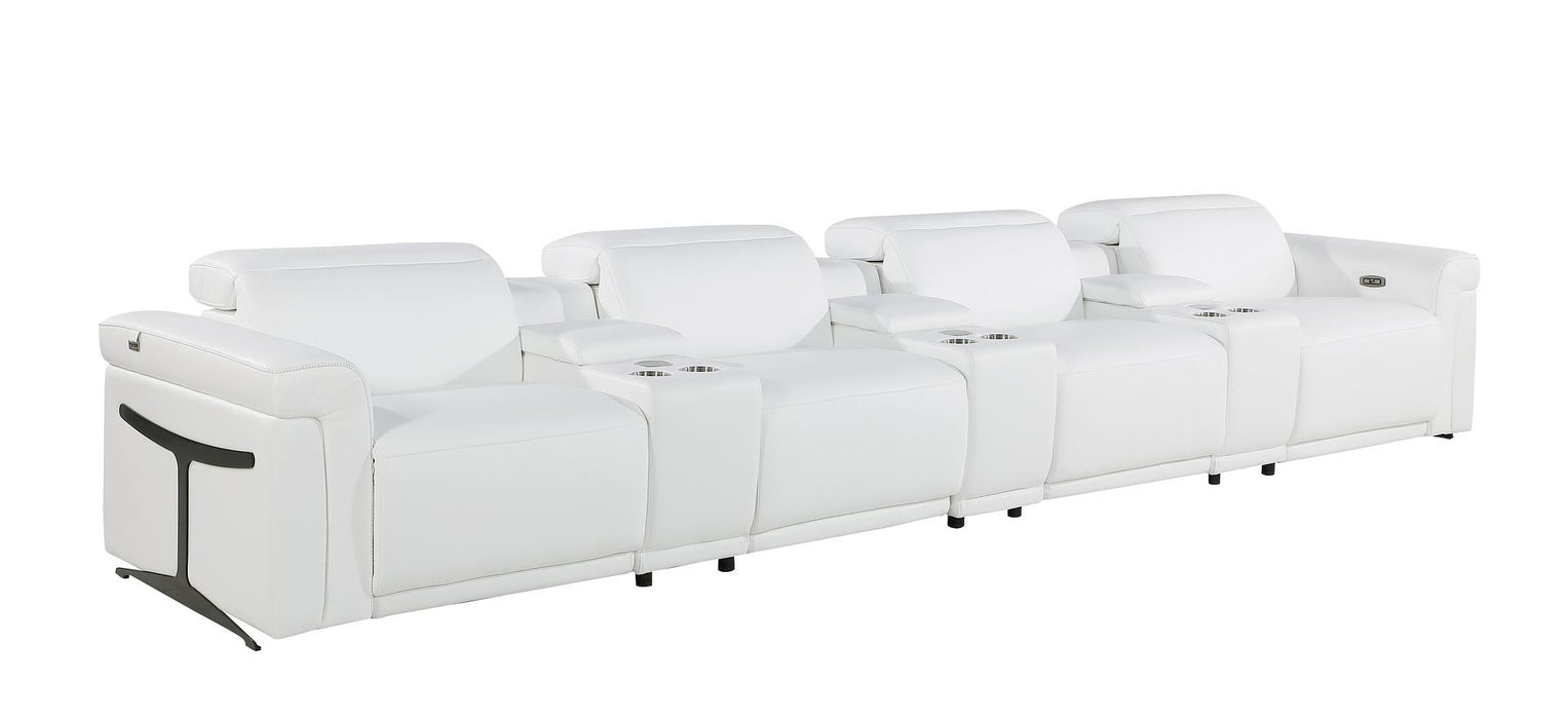 1126 - 7-Piece Modular Power Reclining Sofa In With 4 Power Recliners & Power Headrests