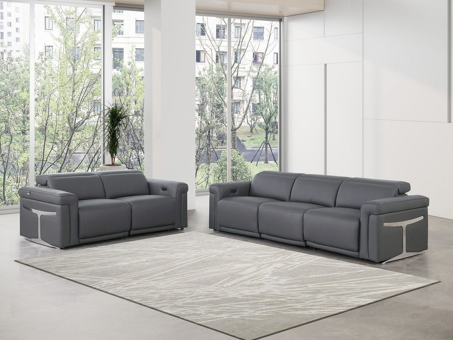 1126 - 5-Piece Modular Power Reclining Sofa And Loveseat Set In With 4 Power Recliners & Power Headrests