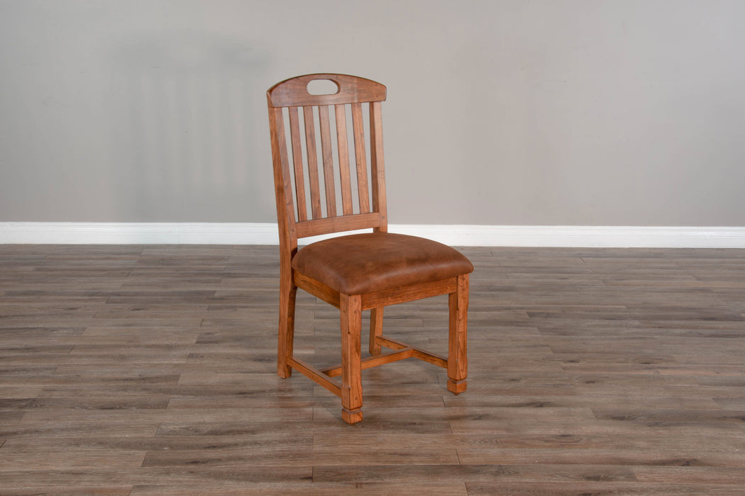 Sedona - Slatback Side Chair With Cushion Seat - Light Brown