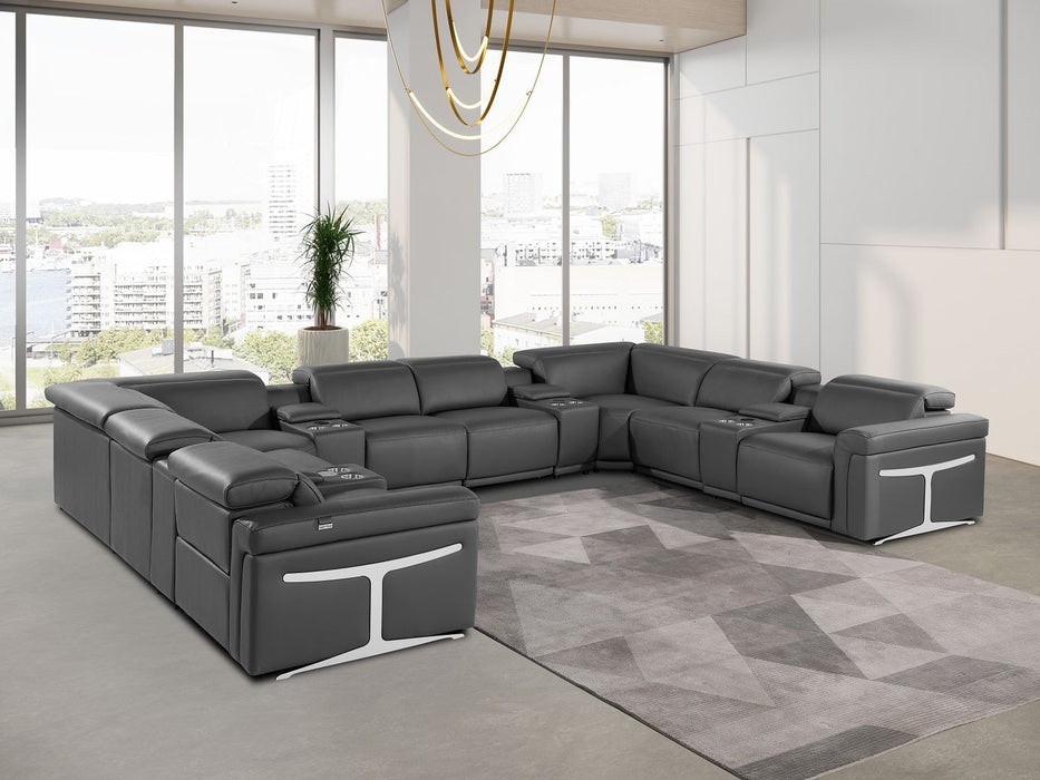 1126 - 12-Piece U-Shaped Sectional Sofa In With 4 Power Recliners & Power Headrests