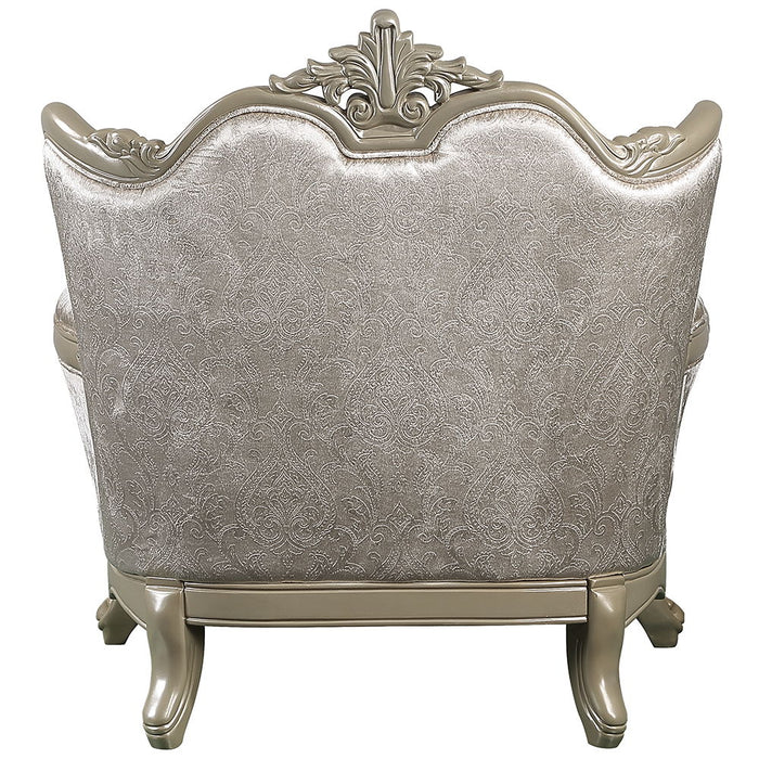 Libertee - Chair With Pillow - Beige Fabric & Champagne