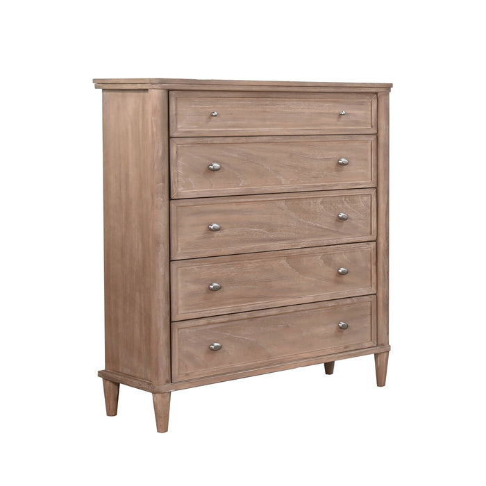 5-Drawer Chest With Tapered Legs - Oak Grove