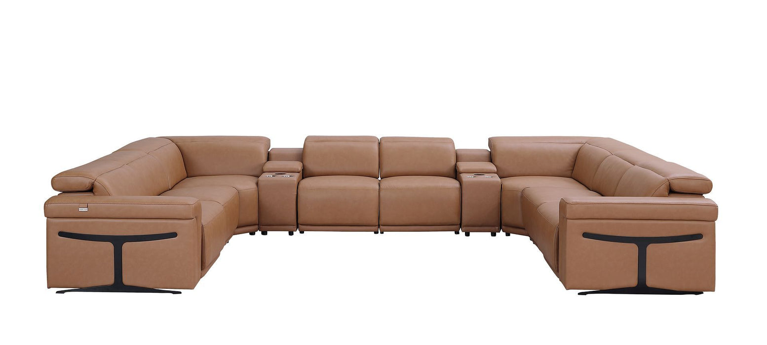 1126 - 10-Piece U-Shaped Sectional Sofa In With 4 Power Recliners & Power Headrests