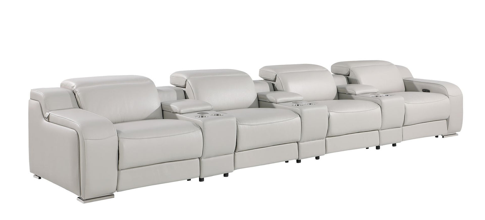 1116 - 7-Piece Modular Power Reclining Sofa In With 4 Power Recliners & Power Headrests