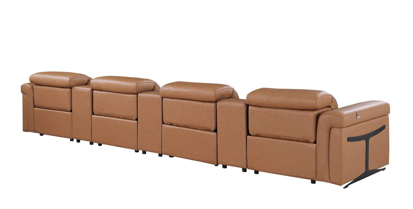 1126 - 7-Piece Modular Power Reclining Sofa In With 4 Power Recliners & Power Headrests