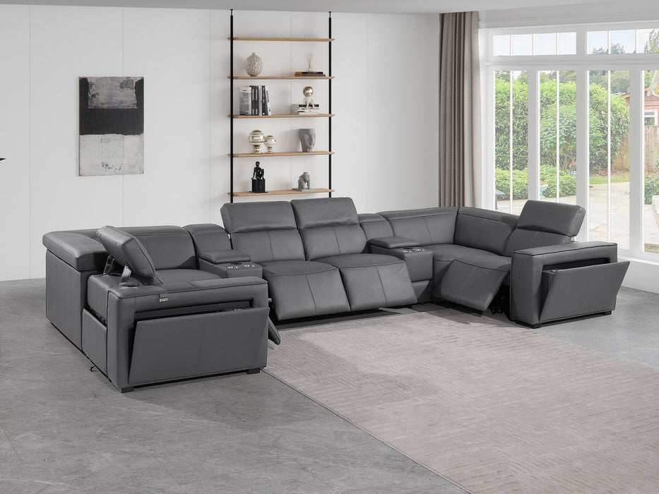 1224 - 8-Piece U-Shaped Sectional Sofa In With 4 Power Recliners & Power Headrest