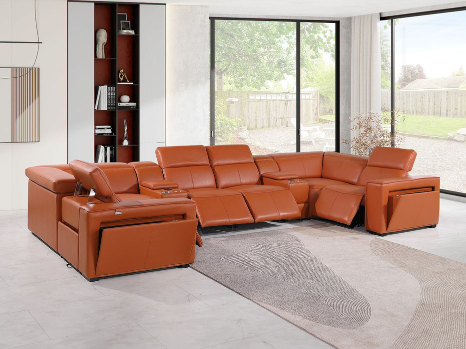 1224 - 8-Piece U-Shaped Sectional Sofa In With 4 Power Recliners & Power Headrest