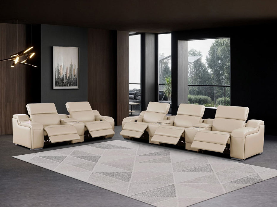 1116 - 8-Piece Modular Power Reclining Sofa, Loveseat & Chair Set In With 5 Power Recliners & Power Headrests