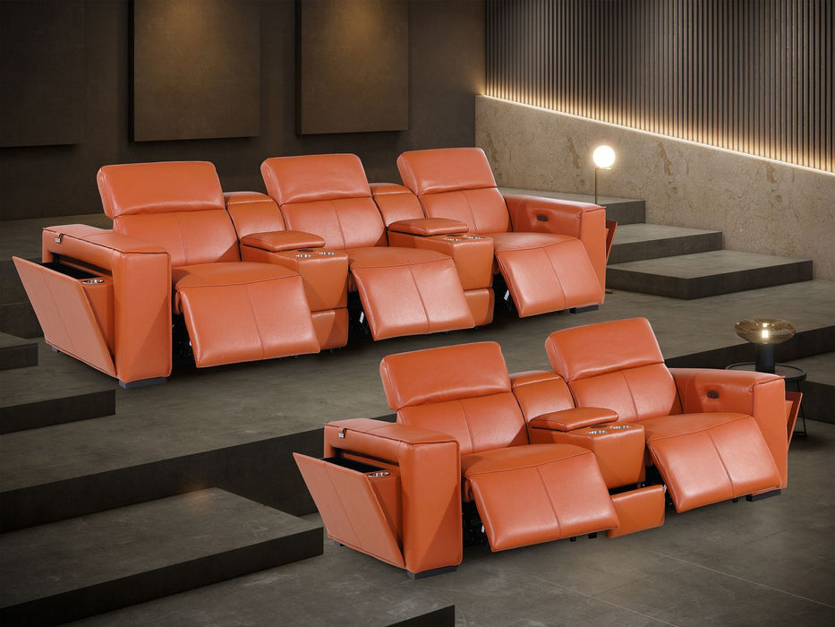 1224 - 8-Piece Modular Power Reclining Sofa & Loveseat Set In With 5 Power Recliners & Power Headrests