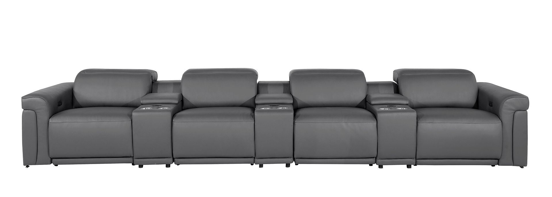 1126 - 7-Piece Modular Power Reclining Sofa In With 4 Power Recliners & Power Headrests