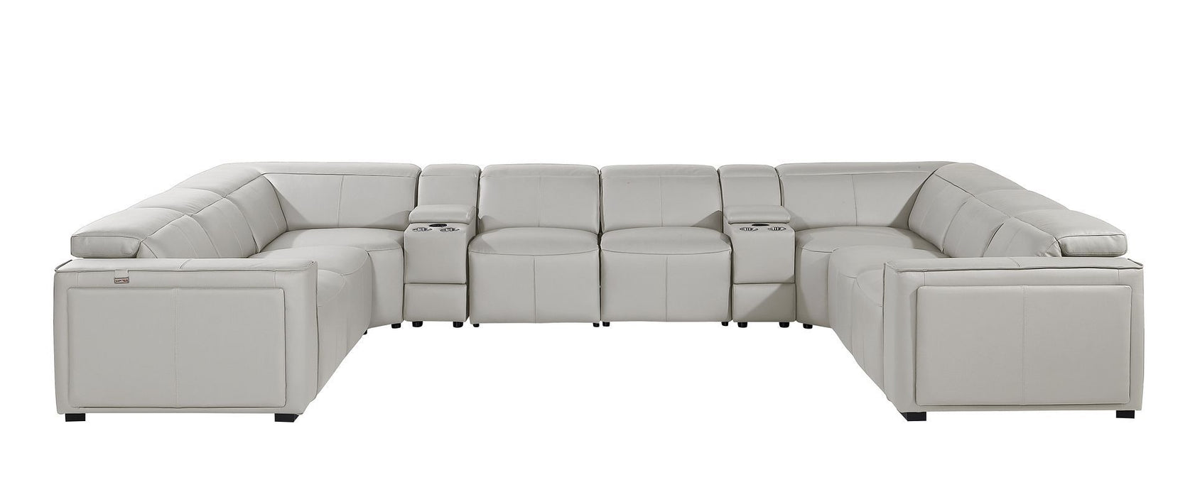 1224 - 10-Piece U-Shaped Sectional Sofa In With 4 Power Recliners & Power Headrests
