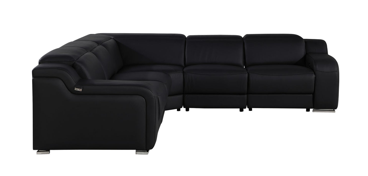1116 - 5-Piece L-Shaped Sectional Sofa In With 3 Power Recliners & Power Headrests