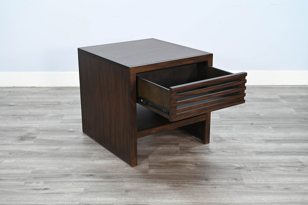 End Table With Drawer - Coffee Bean