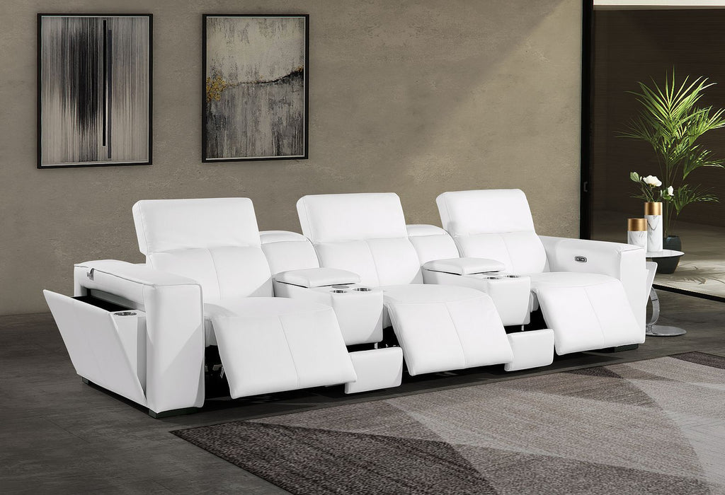 1224 - 5-Piece Modular Power Reclining Sofa In With 3 Power Recliners & Power Headrests