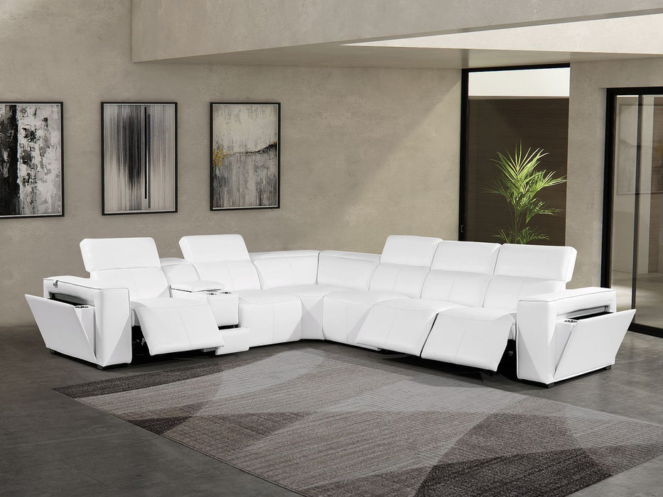1224 - 7-Piece L-Shaped Sectional Sofa In With 3 Power Recliners & Power Headrests