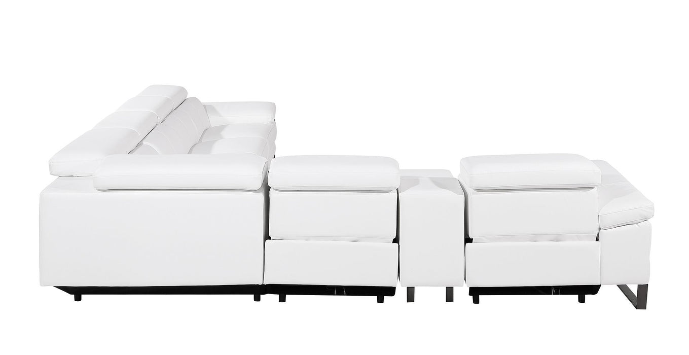 1246 - 7-Piece L-Shaped Modular Power Reclining Sectional With 4 Power Recliners And Power Headrests