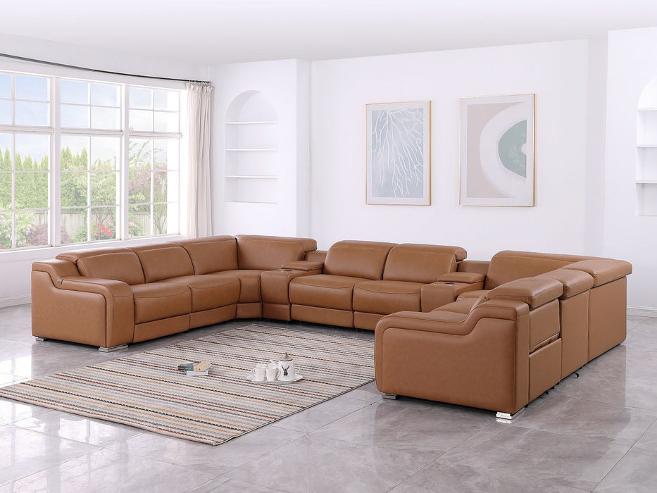 1116 - 10-Piece U-Shaped Sectional Sofa In With 4 Power Recliners & Power Headrests