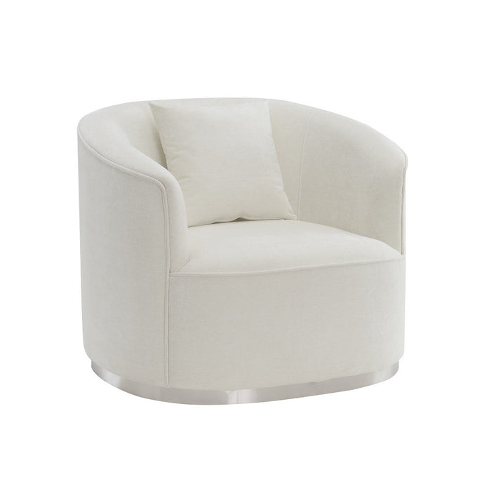 Odette - Chair With Pillow - Beige Chenille