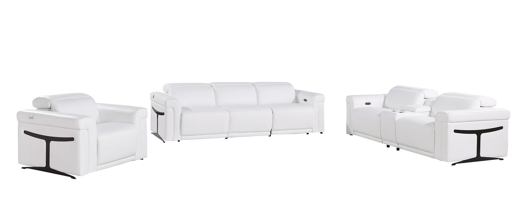 1126 - 7-Piece Modular Power Reclining Sofa, Loveseat & Chair Set In With 6 Power Recliners & Power Headrests