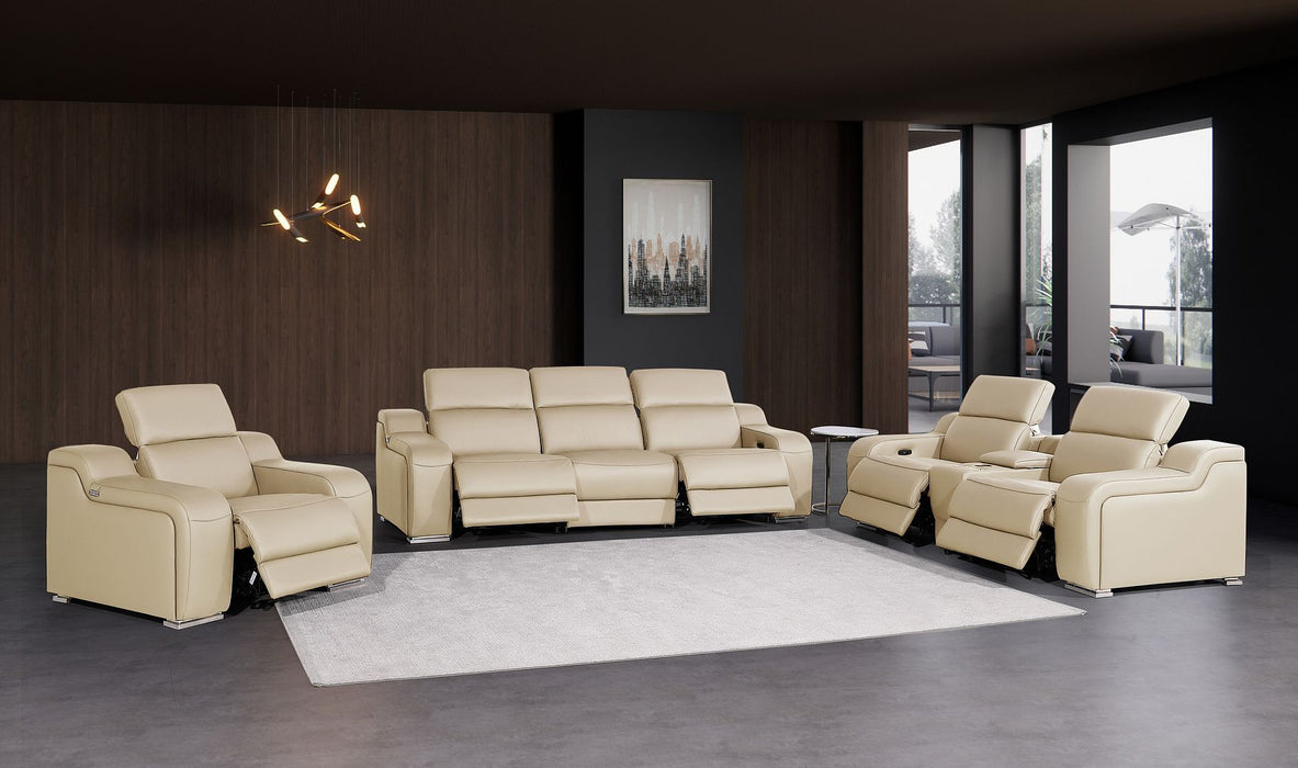 1116 - 7-Piece Modular Power Reclining Sofa, Loveseat & Chair Set In With 5 Power Recliners & Power Headrests