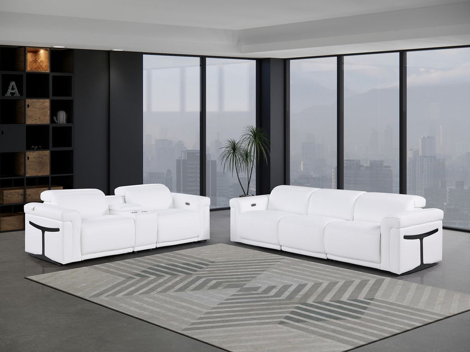 1126 - 6-Piece Modular Power Reclining Sofa And Console Loveseat Set In With 5 Power Recliners & Power Headrests