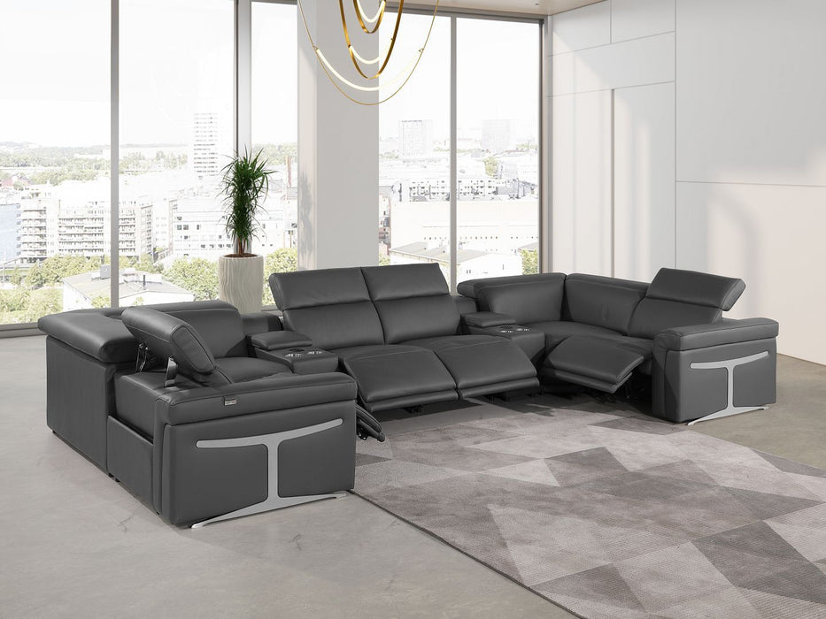 1126 - 8-Piece U-Shaped Sectional Sofa In With 4 Power Recliners & Power Headrest