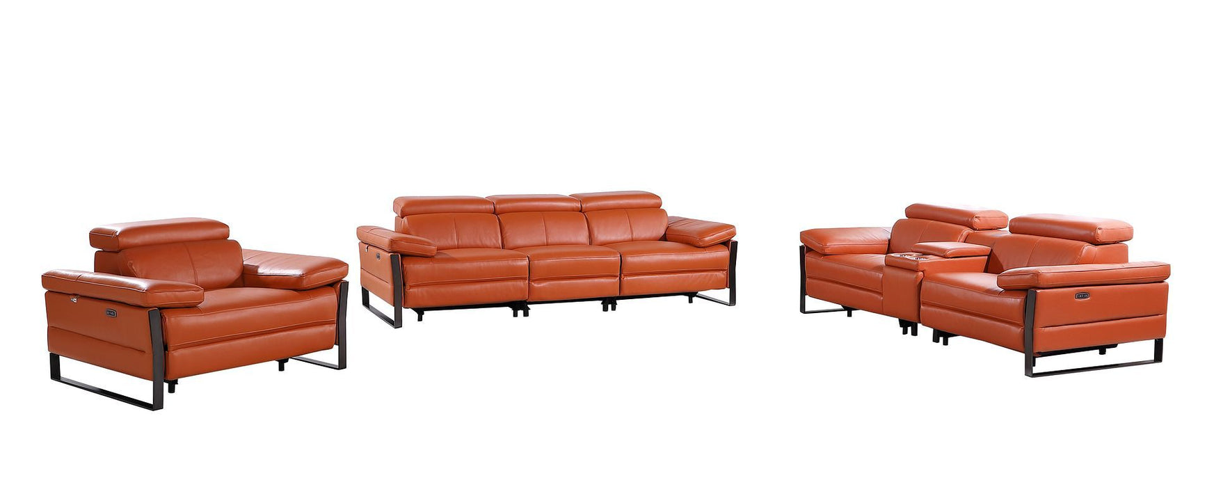1246 - Modular Power Dual Reclining Sofa, Console Loveseat, And Chair Set With Power Headrests