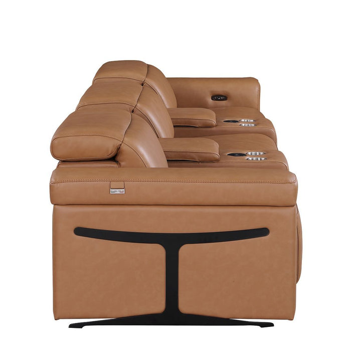 1126 - 5-Piece Modular Power Reclining Sofa In With 3 Power Recliners & Power Headrests