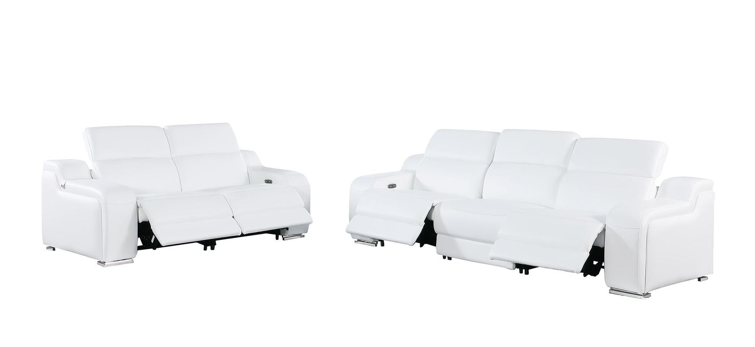 1116 - 5-Piece Modular Power Reclining Sofa And Loveseat Set In With 4 Power Recliners & Power Headrests
