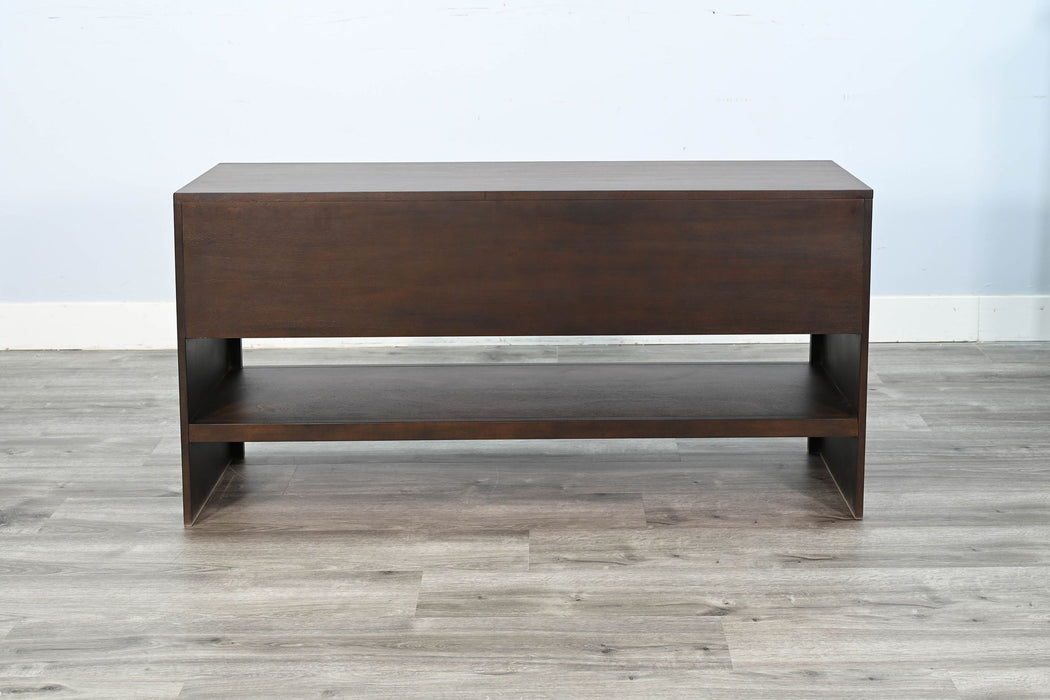 Sofa Table With Sliding Door - Coffee Bean