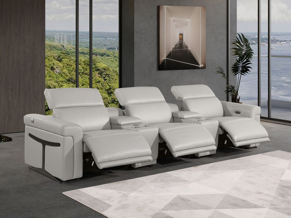 1126 - 5-Piece Modular Power Reclining Sofa In With 3 Power Recliners & Power Headrests