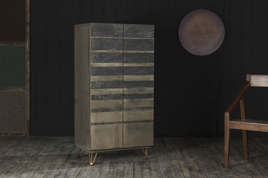 Beretta - Cabinet - Gray Stone & Ash Oak