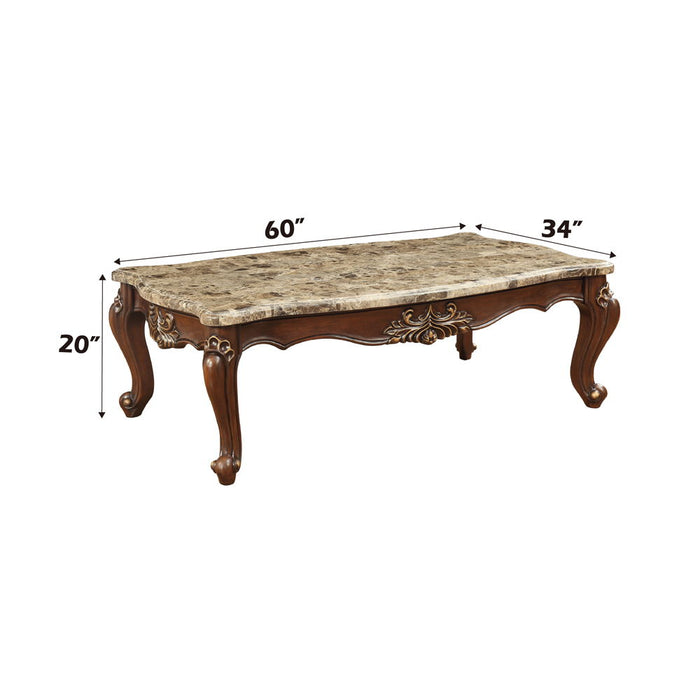 Shalisa - Coffee Table - Marble Top & Walnut