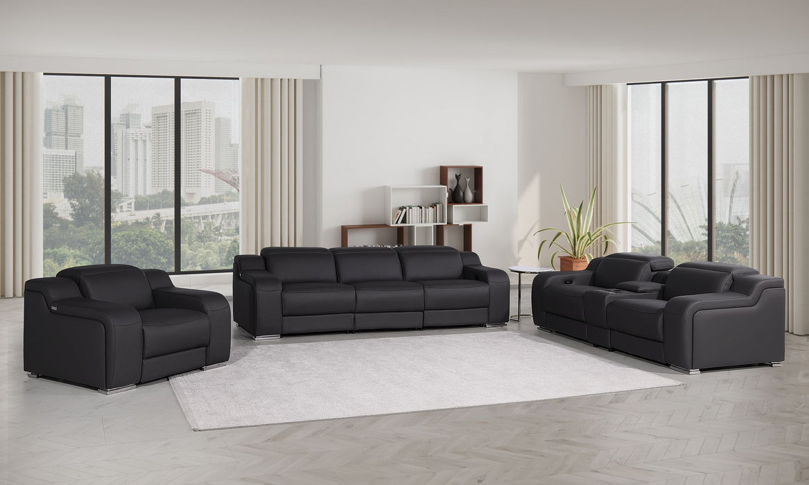 1116 - 7-Piece Modular Power Reclining Sofa, Loveseat & Chair Set In With 6 Power Recliners & Power Headrests